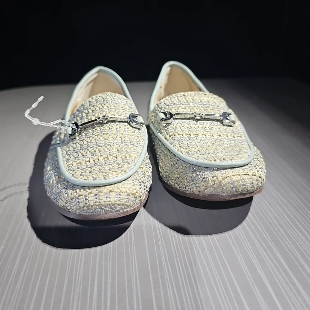 Sam Edelman Loraine Mini Girl's‎ Loafers Size 13M Tide Blue Tweed NWOB Condition